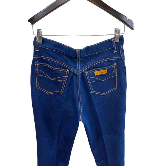 Gitano Vintage Women's Size 30S Dark Blue High Waist Jeans Cotton Blend Straight - Picture 4 of 7